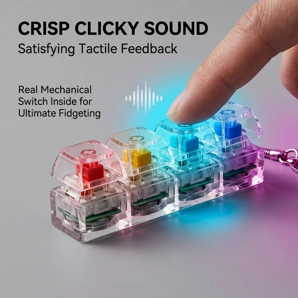 Electronics Gadgets For Kids - Portachiavi LED con Tastiera, Giocattolo Antistress