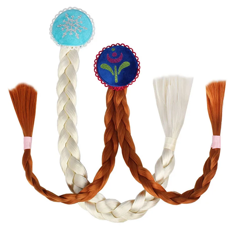 Elsa Gadget - Parrucca per bambini trecce neonate Cosplay